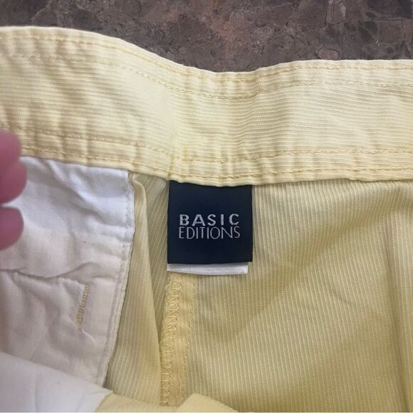 Basic Editions Size 8 Women's Yellow Capri Pants​​​​​ - Picture 5 of 10